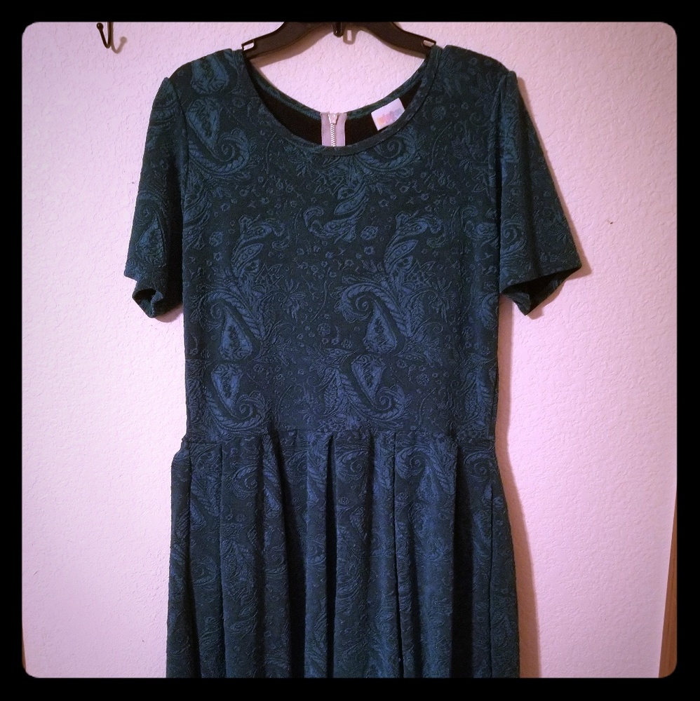 Lularoe midi dress with pockets stretchy 2x 3x